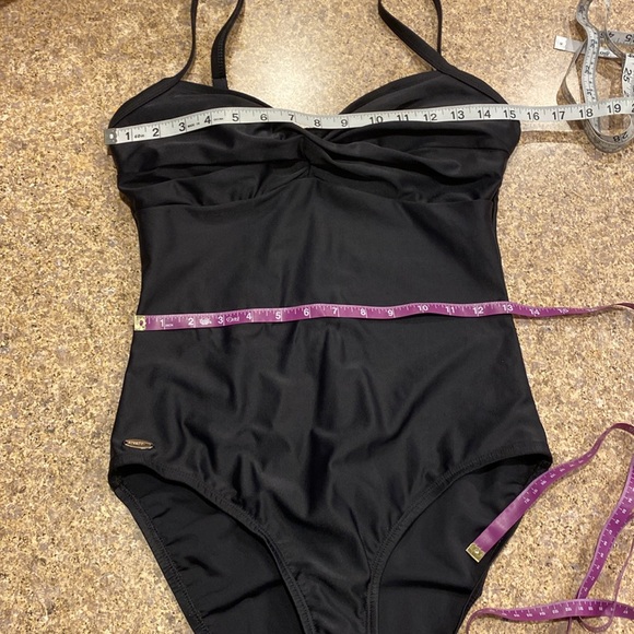 Speedo 1 Piece Black Women’s Swim Suit No Size Tag - Picture 4 of 15